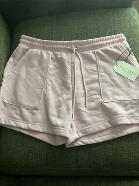 Butler + Together Pastel Pink High-Waist Athletic Shorts